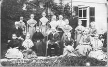 SA1348.5 - Group portrait of men and women., Winterthur Shaker Photograph and Post Card Collection 1851 to 1921c